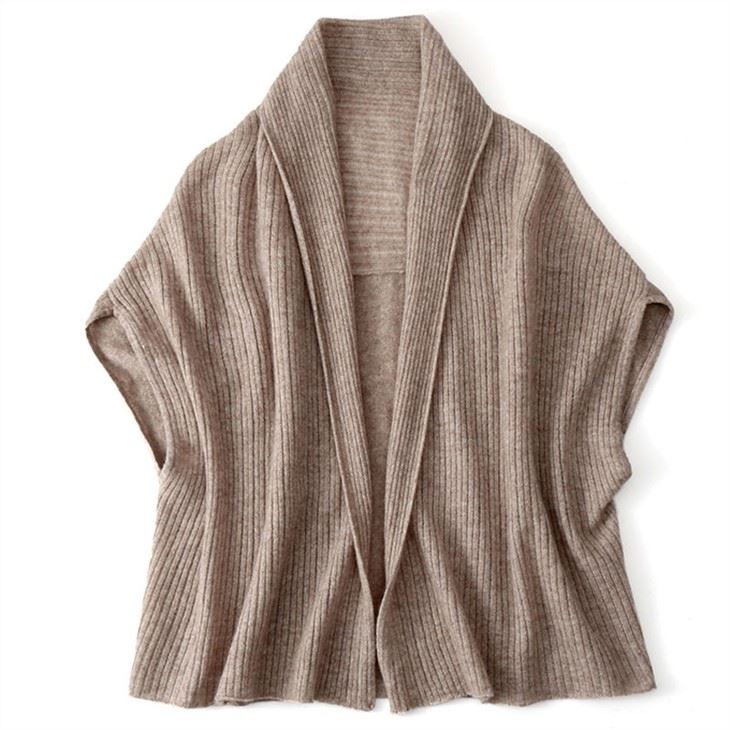 Lady Pure Cashmere Knitted Poncho