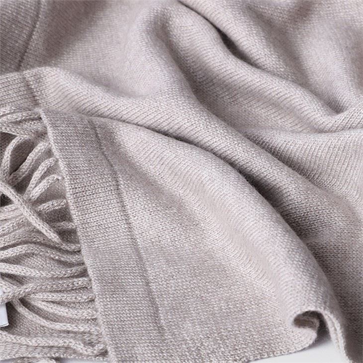 Solid Color Knitted Stylish Cashmere Scarf