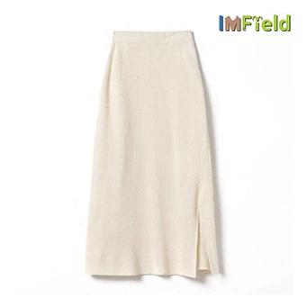 Side Slit Kint Cashmere Long Dress