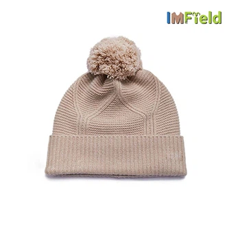 Lady English Rib Knitted Cashmere Beanie